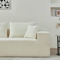 thumbnail image 4 of Modern 104'' Modular Sectional Couch, Comfy Lambswool Fabric  L-Shape Sofa with Chaise Lounge, Modern Corner Sofa 5 Seater Sectional Sofa Couch For Living Room, Bedroom, Apartment, White, 4 of 8