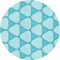 thumbnail image 1 of Ahgly Company Machine Washable Indoor Round Transitional Tron Blue Area Rugs, 7' Round, 1 of 7