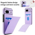 thumbnail image 2 of Compatible with Google Pixel 8a Case, with PU Leather Credit Card Holder Magnetic Back Stand Rugged Slot Mobile Flip Purse Phone Cover for Google Pixel 8a Women Men - Lightpurple, 2 of 7