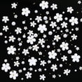 thumbnail image 2 of Decoración de uñas, juego de diseño de lentejuelas y perlas de flores blancas, tachuelas florales, gemas de diamantes de imitación para calcomanías y láminas de uñas., 2 of 5