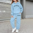 thumbnail image 2 of XUELUO Toddler Girls Outfit Sets 2Pcs City Letter Print Hoodie With Joggers Pants Kids Comfortable Spring Casual Clothes, 2 of 4