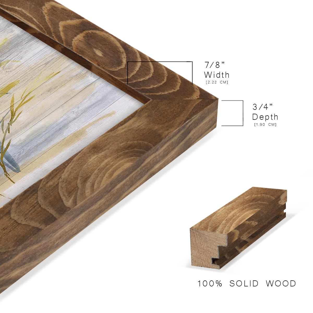 Blue Heron I -Framed Print w/glass-Walnut