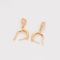 thumbnail image 3 of Aretes Colgantes Vintage con Swarovski Cuadrado Oro 18K Lam dorado Unitalla, 3 of 7