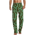 thumbnail image 2 of Pantalones largos para hombre, ropa de dormir para el hogar, pantalones de pierna recta con estampado fino, pantalones casuales para hombre, pantalones para hombre, 2 of 6