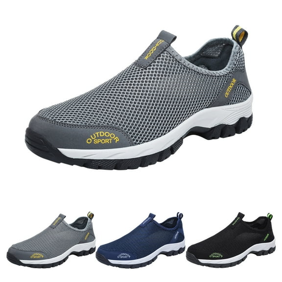 PEASKJP Sneakers for Men Non Slip Shoes Comfort Work Shoes Walking Sneakers,Black,9