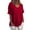 Red, variant on Fesfesfes Women Plus Size Womens Tops Women Casual Summer Solid Short Sleeves Plus Size Top T-Shirt Blouse Women's T-Shirts 5XL(US:18)