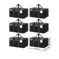 thumbnail image 2 of Ultra Heavy Large Moving Bag with Strong Zipper and Comfortable Handle, Heavy-duty Clothing Storage Bag for Packing Travel Storage, 6-Pack Set, Black, 2 of 4