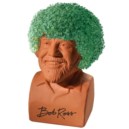 Bob Ross Signature Chia Pet Handmade Decorative Planter by JEI