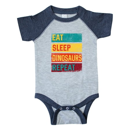 

Inktastic Eat Sleep Dinosaurs Repeat Gift Baby Boy or Baby Girl Bodysuit