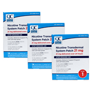 Quality Choice Nicotine Transdermal System Patch 21 mg Stop Smoking Aid 14 Patches for 2 Weeks Pack of 3