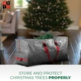 thumbnail image 3 of Rolling Large Christmas Tree Storage Bag - Fits Artificial Disassembled Trees, Durable Handles & Wheels for Easy Carrying and Transport - Tear/Waterproof Polyethylene Plastic Duffle Bag (9 Ft., Gray), 3 of 4