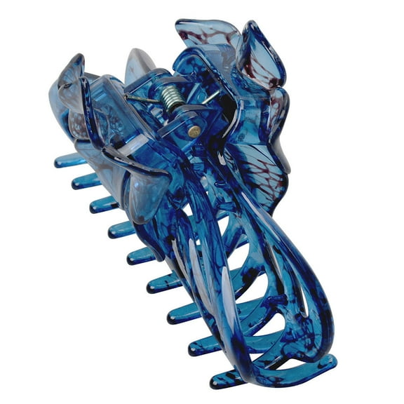LEORX 1Pack Fancy Hair Pins for Women Blue Resin Decorative Hair Claw Clip Party Ceremonies