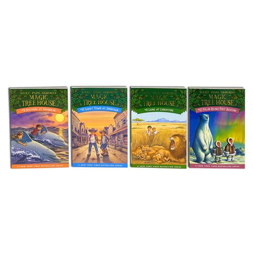 Magic Tree House Boxed Set, Books 9-12: Dolphins at Daybreak, Ghost Town at  Sundown, Lions at Lunchtime, and Polar Bears Past Bedtime 