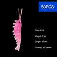 thumbnail image 2 of 50 Uds. De señuelos de pesca de agua salada de 3,5 cm, camarones luminosos con señuelo suave (rosa), 2 of 4