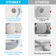 thumbnail image 4 of Alzapaños magnéticos para cortinas, 4 unidades, diseño de perlas, para decoración de ventanas del hogar y la oficina (paquete de 4 unidades), color gris, 4 of 4