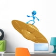 thumbnail image 1 of Alien Surfing Wall Decal Sticker, Wallmonkeys Peel & Stick Vinyl Graphic (24 in W x 23 in H), 1 of 4