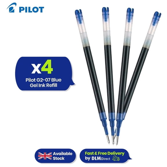 Pilot G2-07 Blue Gel Ink Refill, Medium Cartridge Replacement for G2