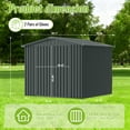 thumbnail image 2 of PABIMIA 8 x 8 FT Outdoor Storage Shed, Metal Garden Shed with Lockable Double Doors, Sloped Roof and Air Vents for Backyard, Patio, Lawn and Garden, 2 of 9