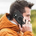 thumbnail image 5 of for iPhone 16 Phone Case [Compatible with Mag-Safe] [Built-in Invisible Stand] [Heavy Duty Drop Protection] Shockproof Rugged Protective Magnetic Cover for iPhone 16, Black, 5 of 7