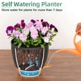 thumbnail image 5 of FIASON 2 Pack 8 Inch Black Self Watering Hanging Planters, Indoor Outdoor Hanging Flower Pots with Visual Water Level Window, Drainage Holes & 2 Hangers for Home Garden Decor, 5 of 10