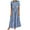 Light blue, variant on Danhjin Women's Summer Denim-Like Shirt Dress Short Sleeve Distressed Jeans Dress Button Casual Maxi Dress