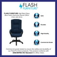 thumbnail image 4 of Flash Furniture High Back Navy Blue Fabric Executive Swivel Office Chair with Arms, 4 of 13