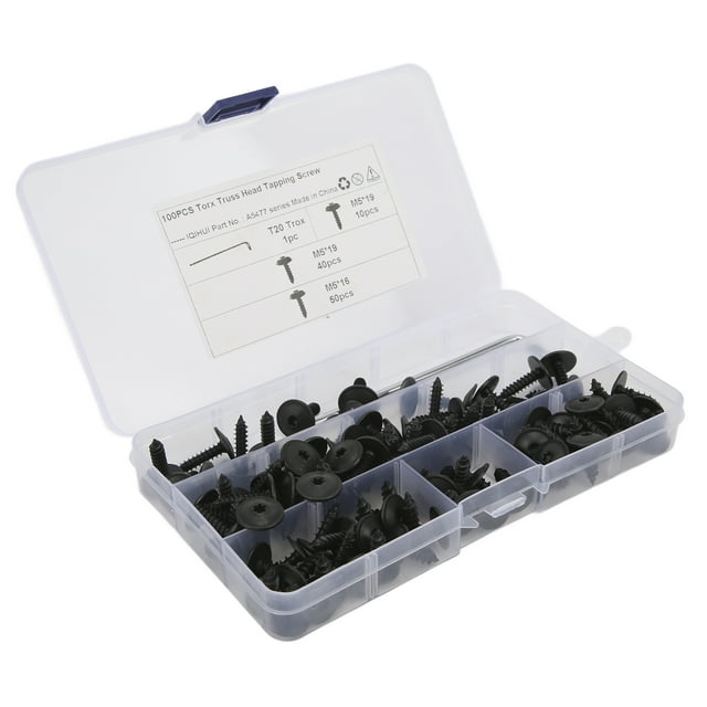 Self Tapping Screws, M5x16/19mm Screws Set Oil Resistant Durable For Car Mudguard