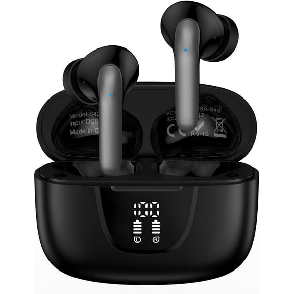NEOYFC Wireless Headphones Bluetooth Ear Buds for Samsung Galaxy A17 A16 A36 S25 Ultra S24 S23 S22 S21 Bluetooth 5.3 Earbuds with Mic Noise Cancelling in Ear Earphones 60H Playback with LED Display