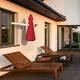 thumbnail image 4 of Gymax 8FT Patio Mural en Porte-à-Faux Parapluie Parsol W / Réglable Pole Bourgogne, 4 of 9