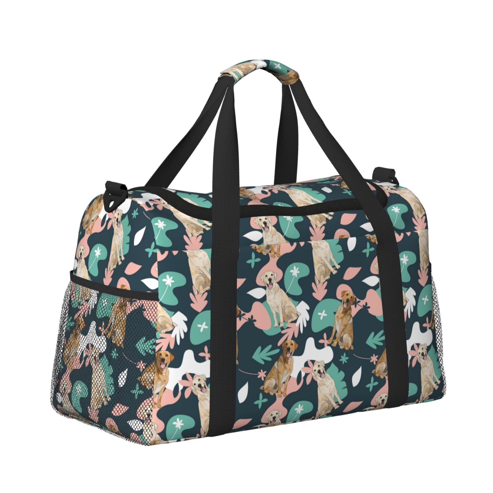 Fuzoiu Labrador Retriever Dog Print Travel Duffle Bag,Carry On Tote Bags,Duffel Bag,Sport Gym Bag, Hospital Bag for Labor and Delivery, Overnight Bag,Luggage Bag