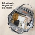 thumbnail image 3 of Mochila pañalera grande impermeable gris KeaBabies, 3 of 9
