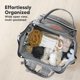 thumbnail image 3 of Mochila pañalera grande impermeable gris KeaBabies, 3 of 9