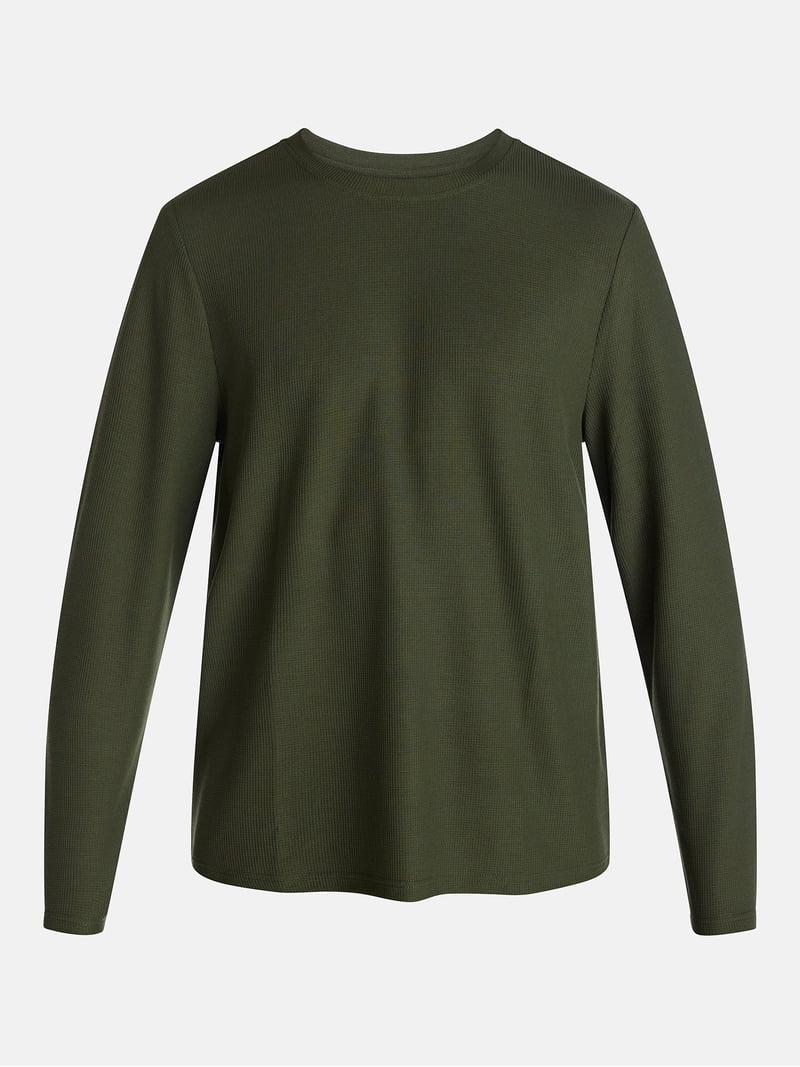George Men's Waffle Knit Sleep Tee with Long Sleeves, Sizes XS-3XL