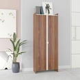 thumbnail image 2 of Manhattan Comfort Armoire de Rangement Ratzer en Bois d'Ingénierie, Brun et Blanc, 2 of 8
