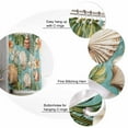 thumbnail image 5 of Small Stall Shower Curtain 48x72 Inch Narrow Half Size Summer Tropical Bath Curtains Bathroom Decor Coastal Shell Flower Palm Leaf Waterproof Fabric Shower Curtain Set with Hooks 48 Inch, 5 of 6