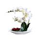 thumbnail image 1 of Bewildely Orquídeas artificiales plantas de flores falsas hermosa imitación vívida para boda hogar balcón arreglo adornos Decoración Blanco, 1 of 6