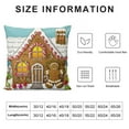 thumbnail image 5 of QZHH  Gingerbread Man Throw Pillow Cushion Cover, Dessert Themed House Colorful Candies Cookie Man Graphic, Decorative Square Accent Pillow Case, Umber, 5 of 5