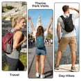 thumbnail image 3 of LAIMEIWEE Small Hiking Backpack, 13L Lightweight Foldable Travel Backpack for Men Women, Packable Daypack Hiking Bag for Camping Walking,Black, 3 of 8