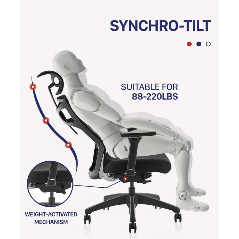 Clatina ergonomic mesh executive chair with 4d arm rest on sale and adaptive synchronize seat high back swivel for home office