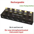 thumbnail image 4 of 6 Channel Audio Mixer Headphone Microphone Mic Amplifier Hub, 4 of 5