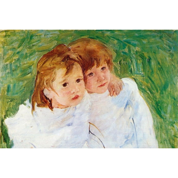 Art.com Two Sisters Art Print by Mary Cassatt, 24" x 16"