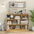 thumbnail image 3 of Patiojoy Wood Storage Cube Bookcase 3 Tier 8 Cube Open Shelf Storage Cabinet with Anti-Toppling Devices Multipurpose Bookshelf Burlywood, 3 of 9