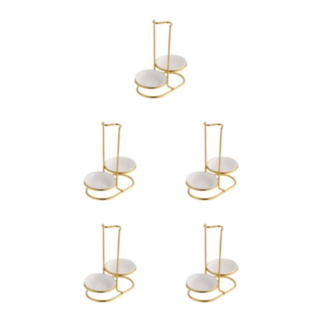 Ounissouiy Soporte para reposacucharas con estante para cuencos, organizador de utensilios de cocina, palillos dorados verticales, soporte para Type2 NO2