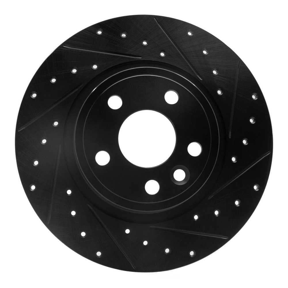 Dynamic Friction Company 633-11027R DFC Brake Rotor - Drilled And Slotted - Black