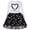 Black, variant on Girls Dress Navy Blue Short Sleeve Rainbow Tulle Skirt Birthday Party 5 Years