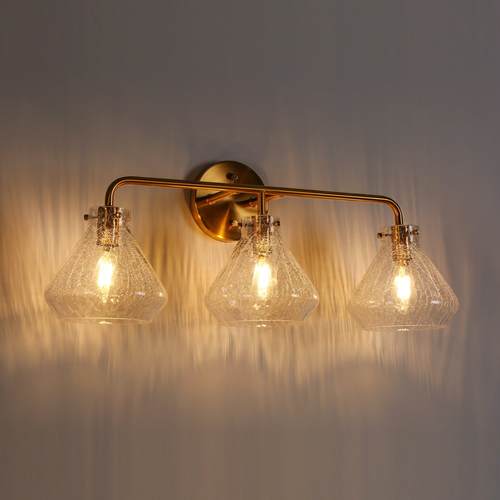 Digipurve 23.6-in 3 Light Polished Gold Modern/contemporary Bathroom Vanity light