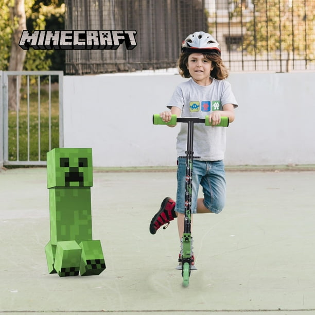 Patinete Minecraft de ruedas con ruedas iluminadas: plataforma