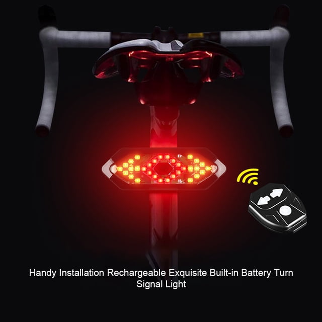 Turn Signal Light Handy Installation Rechargeable Lamp Flasher Built-in Battery LED Remote Control Cycling Lamp Warning Lamps Bike Taillight