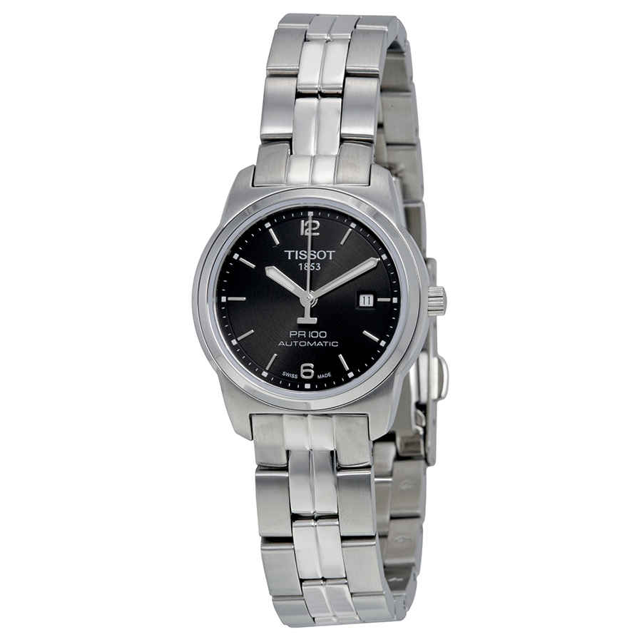 Tissot PR100 Automatic Black Dial Ladies Watch T0493071105700 - Walmart.com