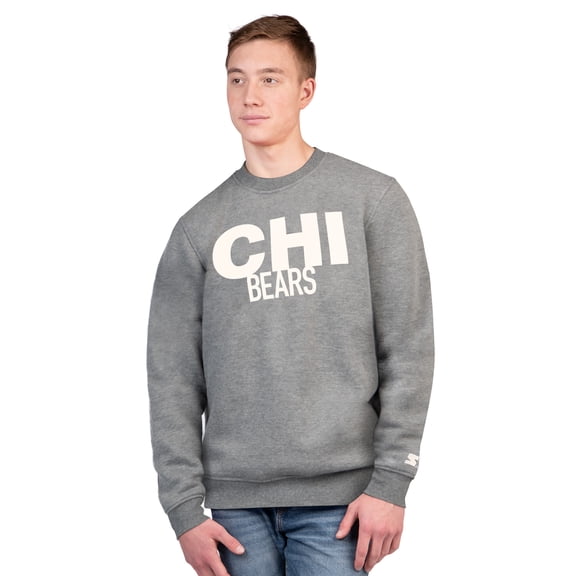 Men's Starter  Charcoal Chicago Bears Assist Sweatshirt